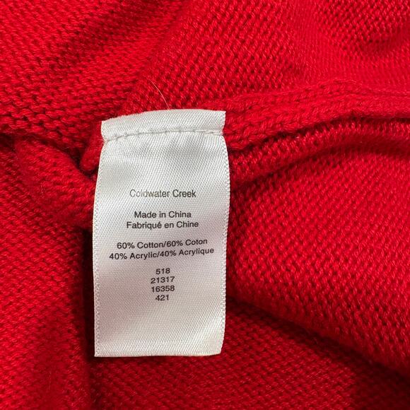 Coldwater Creek Plus Size 2X Penguin Sweater Red Winter Holiday Winter Christmas - Picture 7 of 13